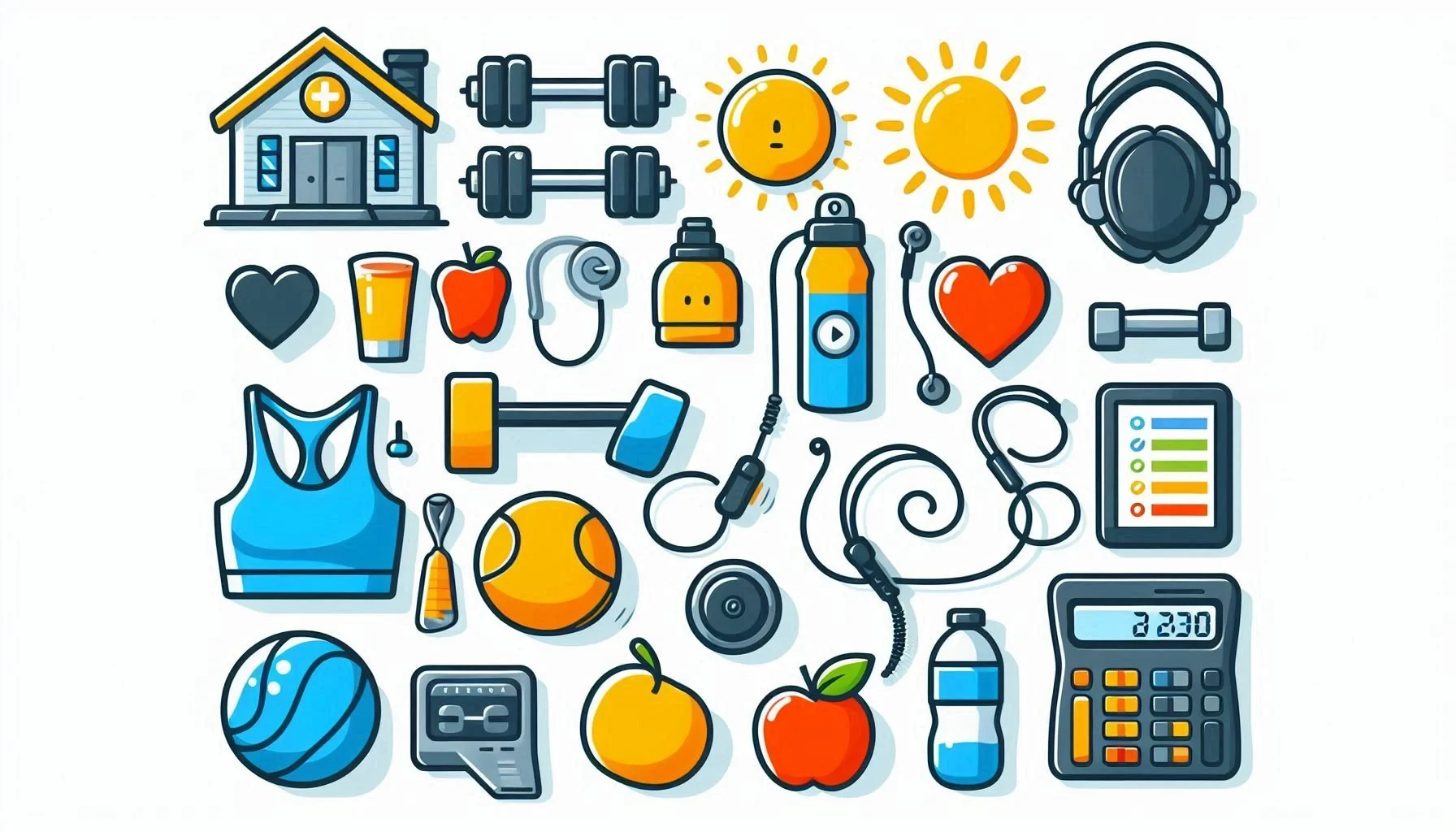 What are the fitness equipment at home? List with names for you